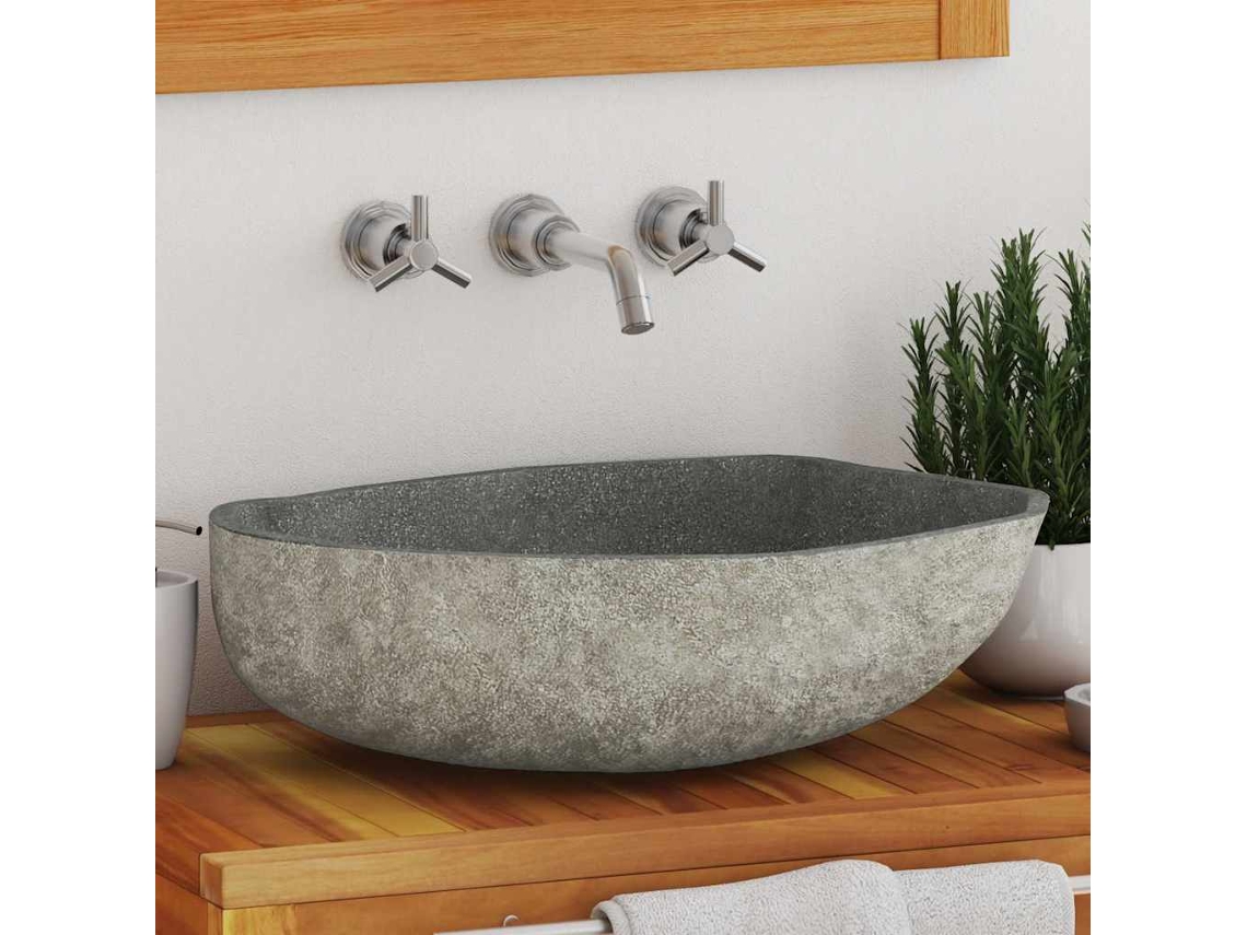 Lavabo ovalado de piedra de río (34 x 41 cm) DKD HOME DECOR (45 x 53 cm)