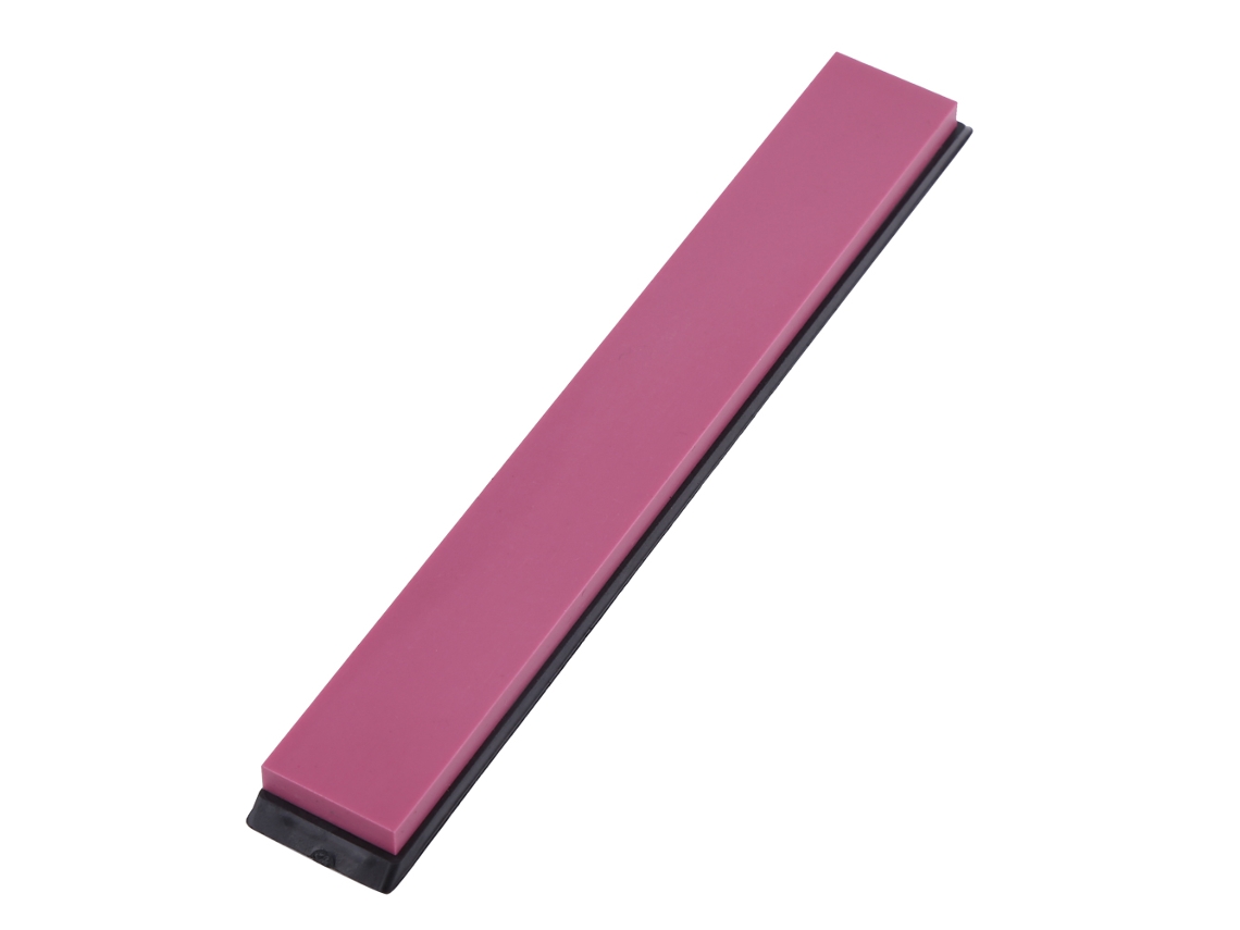 Piedra De Afilar Portátil Rosa De 3000 Para Afilar Cuchillos, Utensilios Y Herramientas De Cocina Con Base.