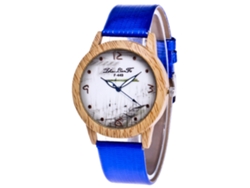 Reloj De Cuarzo Para Mujer Con Correa De Pu De Cocodrilo Zhoulianfa F-449x Azul