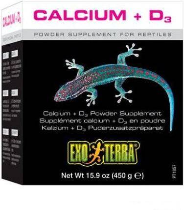 Exo Terra Calcio en polvo y vitamina d390 gr complemento alimenticio de d3 90g