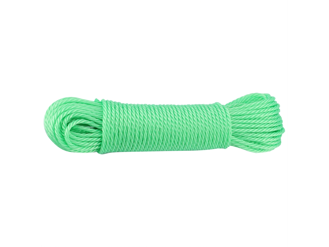 Cuerda De Nylon 20m Para Colgar Ropa Jardín Camping Exterior Color Verde