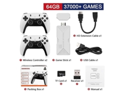 P5 Pro Video Game Console 2.4g Double Wireless Controller Game Stick 4k 41000 Games 128gb Retro Games Boy Christmas Gift