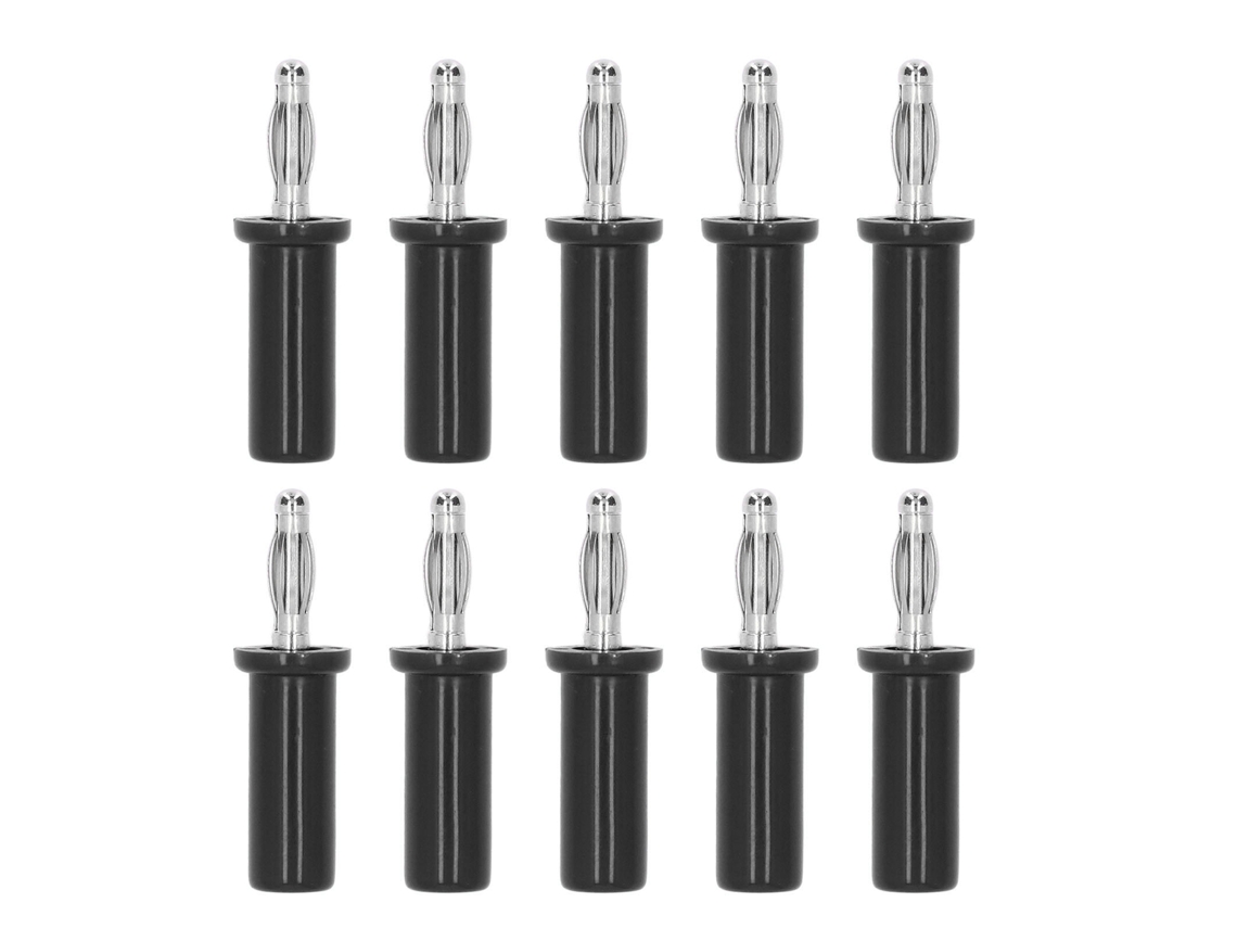 2026-as-10 Piezas Conectores De Bocina Lanterns Banana Plug De Latón Abs Soldados 4mm Negro Para Instrumentos Electrónicos