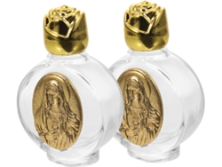 Botella De Vidrio Portátil De 2 Piezas Con Elementos Decorativos.