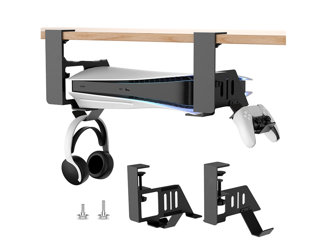 Soporte oculto debajo del escritorio para PS5/PS5 Slim Gertiz