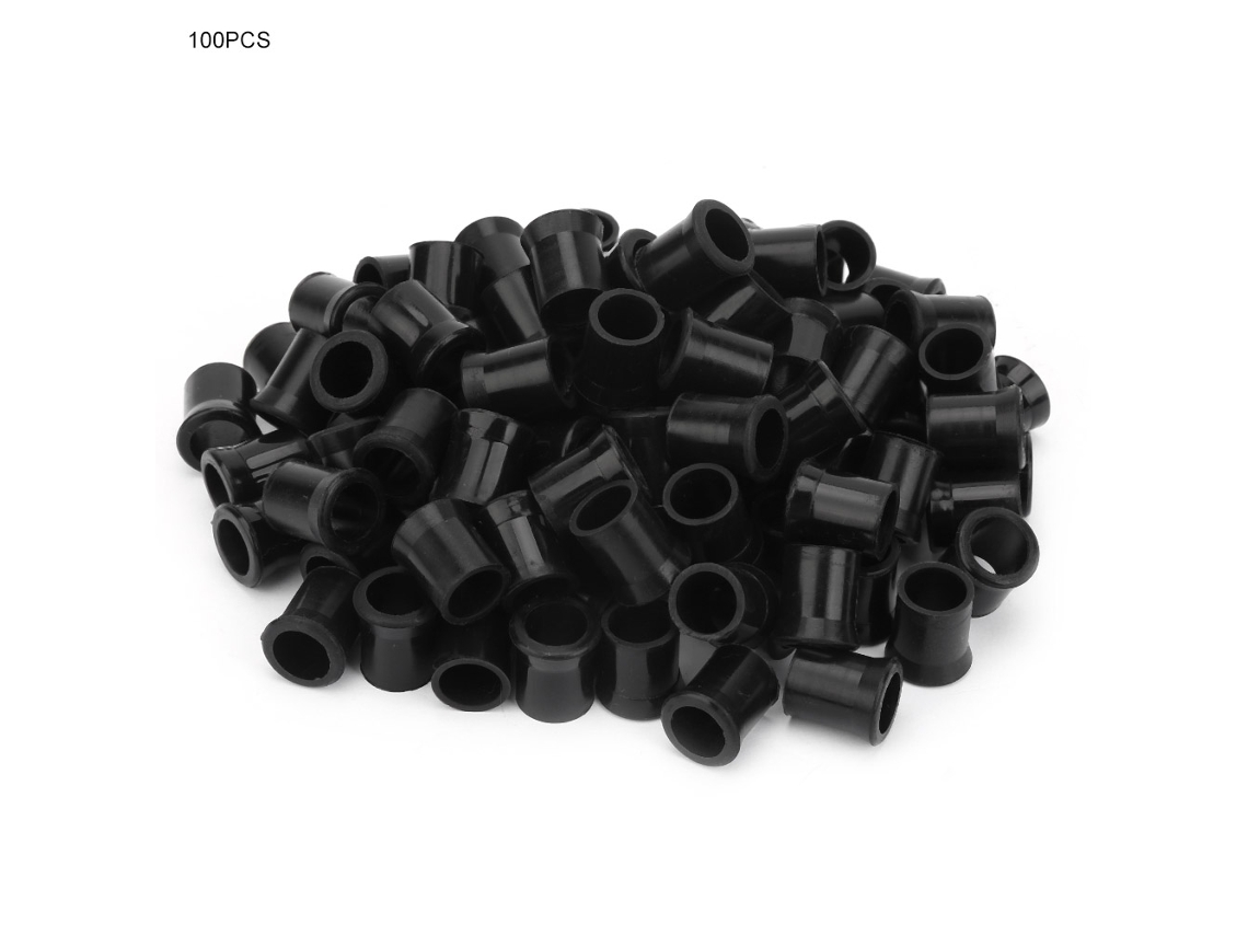 100 Puentes Desechables Para Tuberías De Caucho Médico, Color Negro/blanco (n.° 1)
