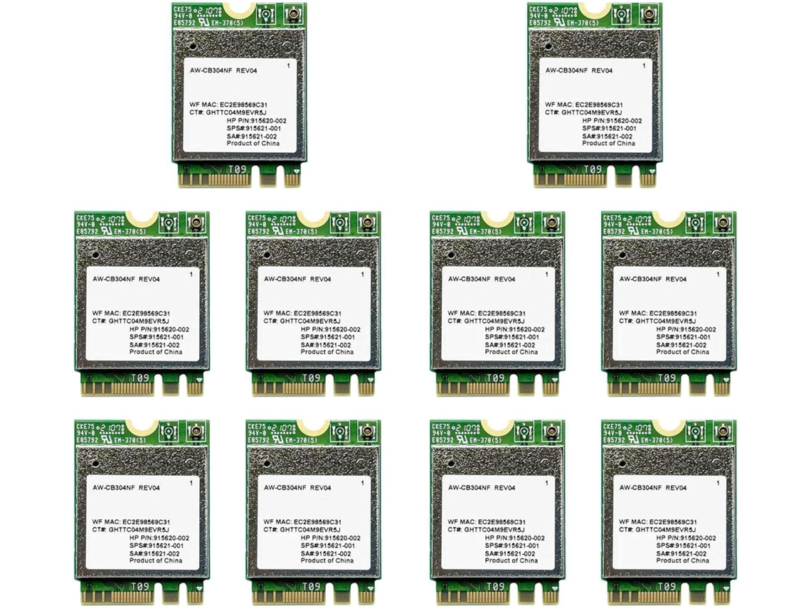 10 Tarjetas De Red Bluetooth De Doble Banda Aw Cb304nf Rtl8821ce 2 4g/5g