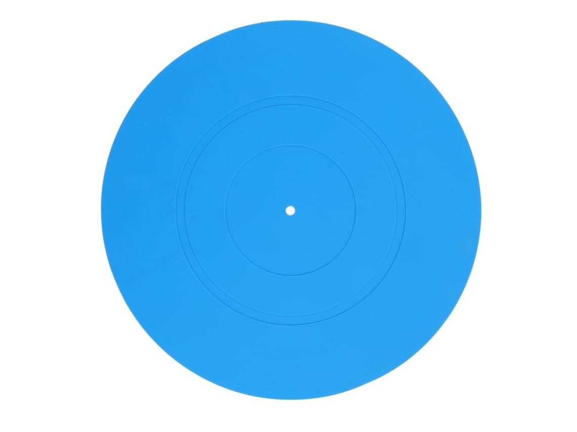 Alfombrilla Universal De Goma Para Tocadiscos De Vinilo, Reduce El Ruido, Es Más Firme, De Alta Calidad, Color Azul, 30 Cm (12 Pulgadas).