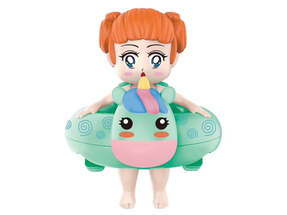 Dan26-juguetes De Baño Para Bebés Niña Cartoons Con Anillo De Natación Wind Up Flotantes Juguetes De Bañera Juegos De Piscina Regalo Para Niños Niñas