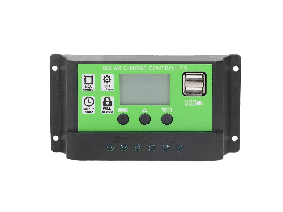 Controlador De Carga Solar Inteligente Con Pantalla Lcd, Regulador De Panel Solar Adaptativo De 12 V Y 24 V, 20 A