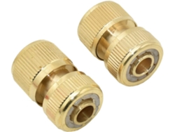 Conector De Reparación Manguera Latón 1/2" Conexión Rápida 16 Mm Latón
