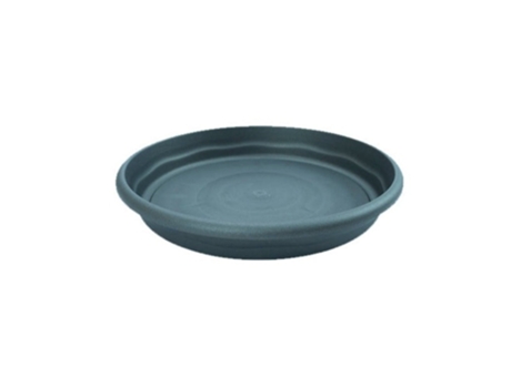 PLASTIKEN TERRA - Plato Redondo de 30cm para Macetas de 25 cm 14L Antracita