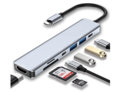 Hub 7 En 1, Adaptador Usb-c Compatible Con Hubs Para Trabajo Remoto