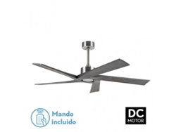 Ventilador Dc Nadir Niquel/rustico Sin Luz 5 Aspas 142,2d C/control Remoto Y Temporizador FABRILAMP