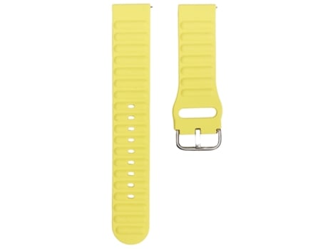 Correa universal para reloj inteligente de silicona de un solo color de 22 mm (amarillo)