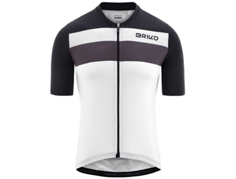 Jerseys BRIKO Jersey Manga Curta Stripe Branco XL Homem