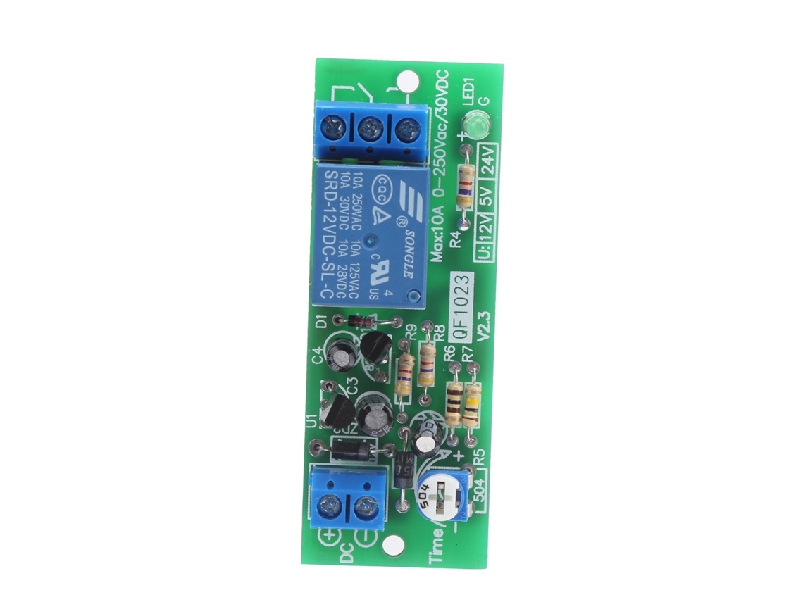 2026-módulo De Relé De Tiempo Qf1023-a-10m Interruptor Retardo Preciso 0-10 Minutos Dc12v Equipo Electrónico