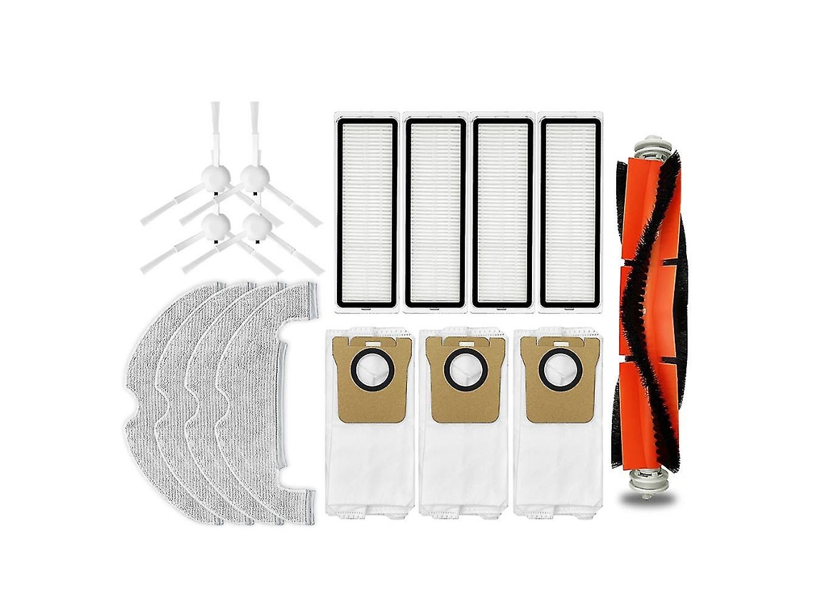 16 piezas de cepillos principales, cepillos laterales, filtros y bolsa para el polvo. Compatible con Xiaomi Mijia Stytj05zhm.