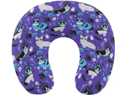 Almohada Viaje Corgi Halloween, Espuma Viscoelástica Viscoelástica Fácil Relajación Cómodos