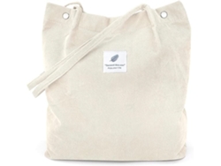 Bolso de pana para mujer, gran capacidad, reutilizable, con bolsillo interior, bolso de hombro adecuado para secadora de ropa.