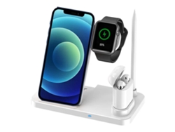 Cargador Inalámbrico 4 En 1 Estación De Carga Inalámbrica Con Certificación Qi Para Iwatch Series Se / 6/5/4/3/2 Airpods Pro / 2 Pencil Gen 1 Yemaesre