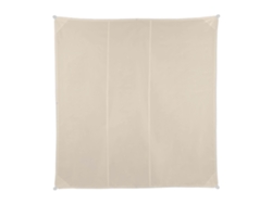 Relaxdays Toldo Vela Cuadrado, Hidrófugo, Protección Rayos Uv, Con Cuerdas Para Tensar, Beige, 4 X 4 M
