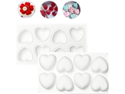 2026da-molde De Chocolate Corazón Silicona 2 Piezas Para Repostería Diy En Cocina Hogar Herramientas