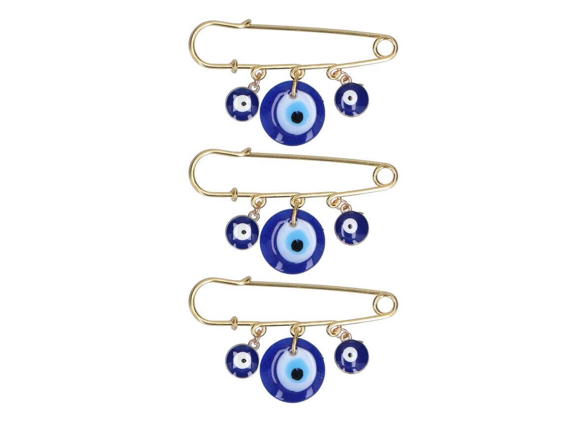 3 Pinzas Para Ropa Con Forma De Ojo Azul, Plateadas, Decorativas, Para Sujetar Ropa, Bolsos Y Bufandas.
