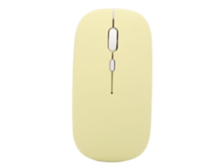 Mouse Sem Fio Portátil Mini Smart 3 Velocidades Dpi Ajustáveis Para Notebook Computador Tablet Escritório Amarelo Escovado