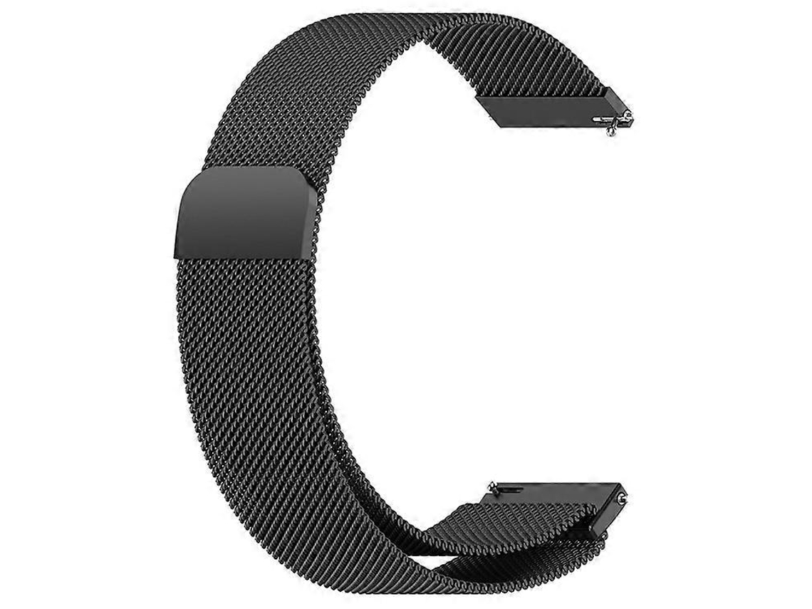 Pulsera magnética compatible con Garmin Vivoactive HR, correa milanesa de acero inoxidable, color negro.