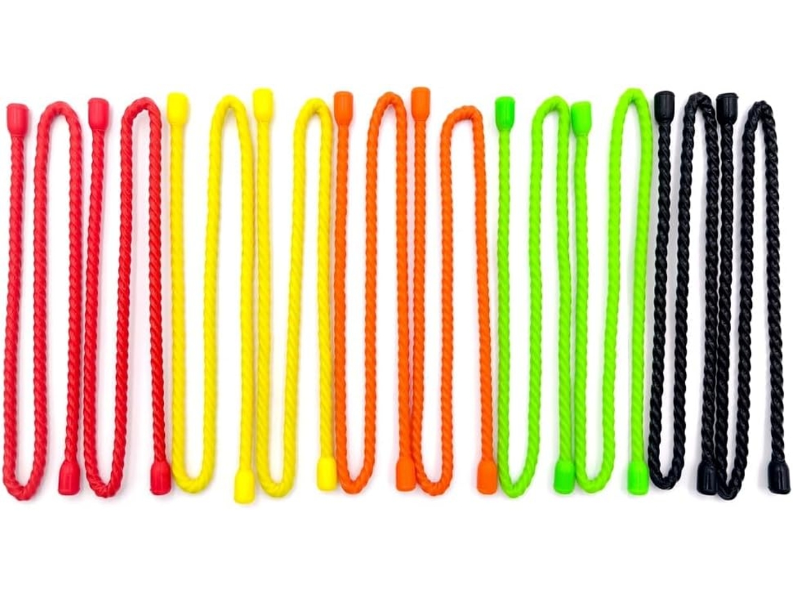 Juego de 10 bridas de silicona para cables, 45 cm, reutilizables, Gokoco (18 pulgadas)