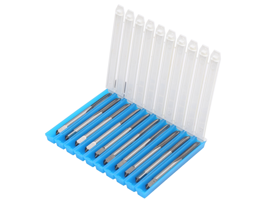 10 Brocas De Rosca Ranurada Hss M6x1 H2 Con Macho De Roscar Para Herramienta Manual