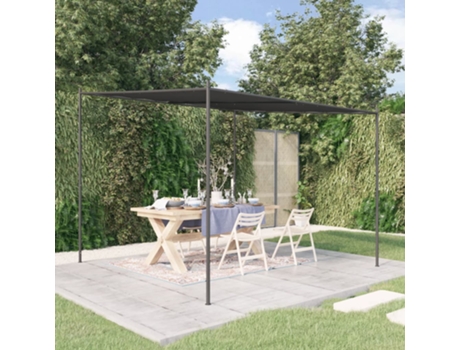 Cenador acero y tela gris antracita 3x3 m 180 g/m² VIDAXL