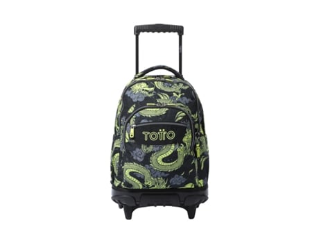 Mochila Escolar Con Ruedas Azul Dragony Renglones TOTTO
