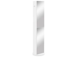 Armario Baño Giratorio Espejo 6 Estantes 36x36x171cm Blanco