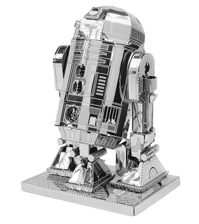 Metal Earth R2d2 de kit montaje figuras disney star maqueta warsmaqueta 3d color plateado mms250