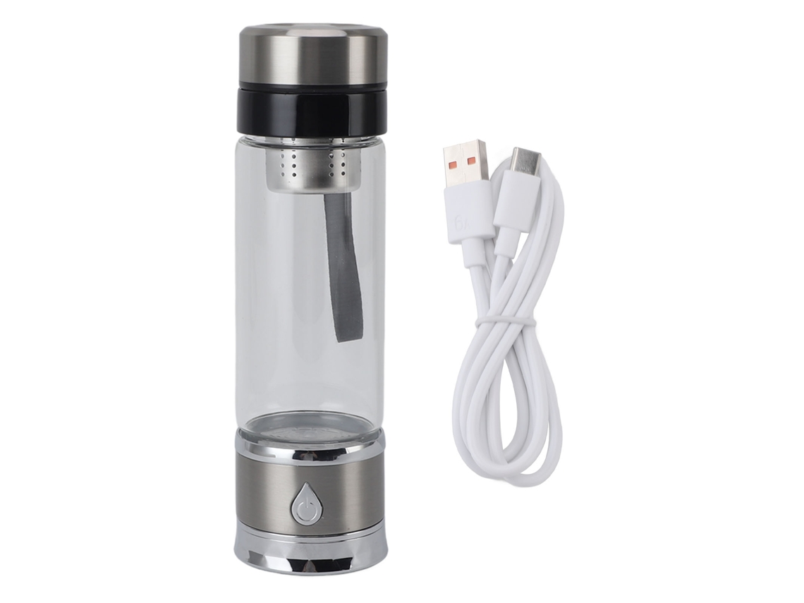 Generador De Agua De Hidrógeno Portátil, Recargable Y De Alta Concentración, Con Botella Ionizadora De 420 Ml.