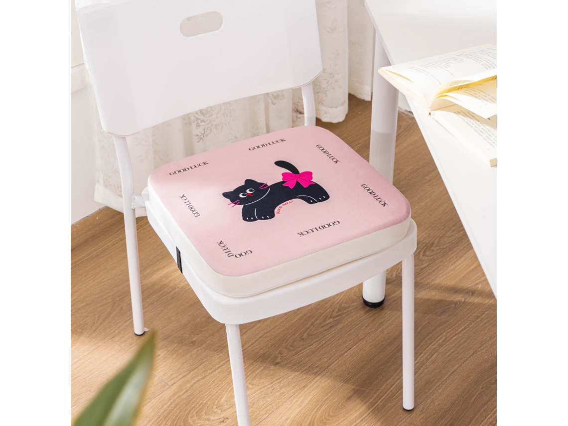 Asiento elevador Chrui de 10 cm de grosor con hebilla de seguridad (gato negro)