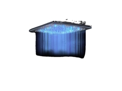 Cabezal de ducha de lluvia de 16 pulgadas, LED que cambia de color, OEM negro de 16 pulgadas