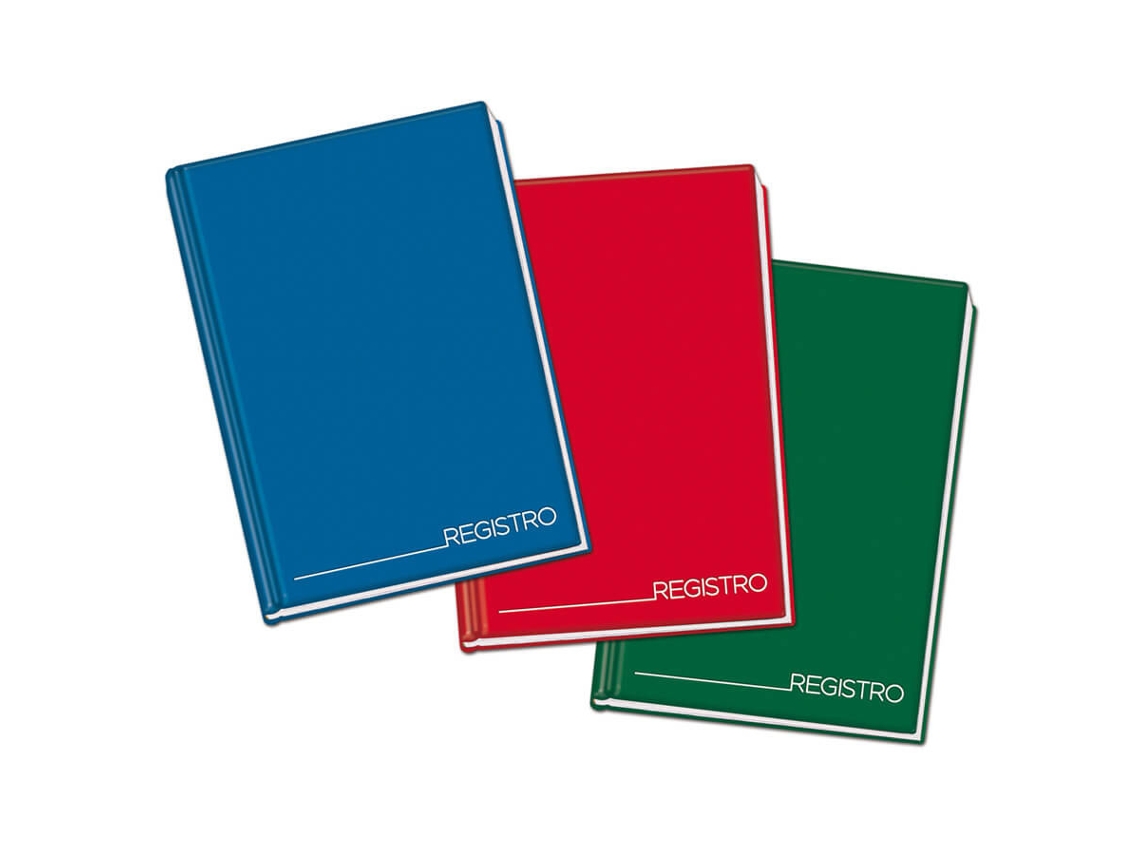 BLASETTI 1342 Cuaderno Y Block A4 384 Hojas Azul Verde Rojo