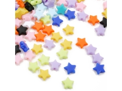 50 Cuentas Acrílicas Sueltas En Forma De Estrella Para La Creación De Joyas, Pulseras Y Collares.