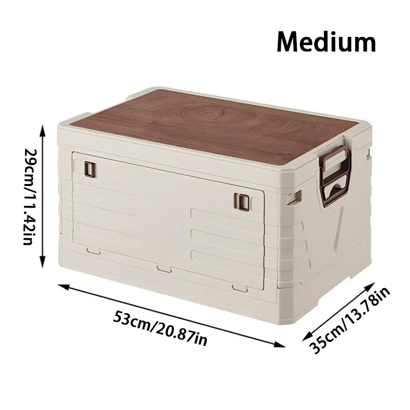 Caja De Almacenamiento Con Tapa (una Capa - M)caja De Almacenamiento Para Maletero De Coche, Caja De Almacenamiento Para Acampar Al Aire Libre