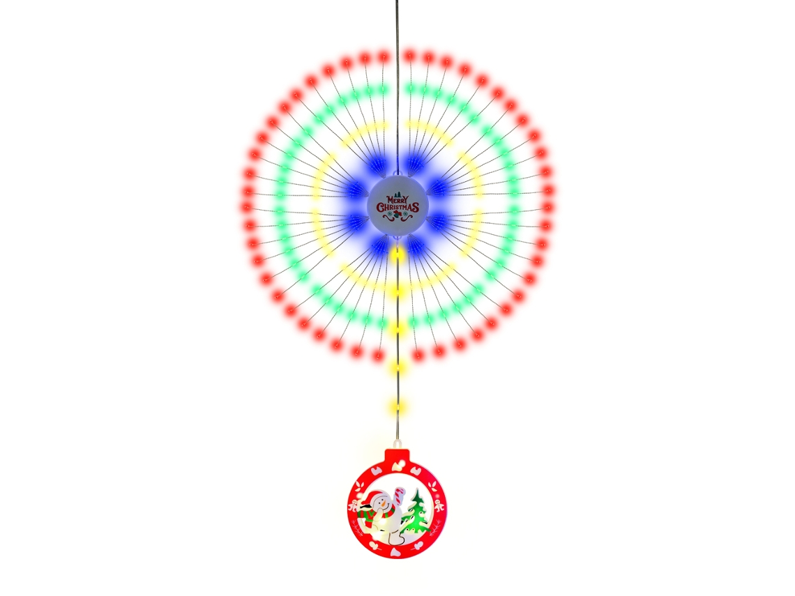 Luzes de Natal Rebe em formato de fogos de artifício, à prova d'água IP65, com 8 modos de iluminação, decoração festiva.