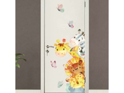 Pegatinas de animales de la selva, pintura de acuarela para habitación infantil RNEMITERY