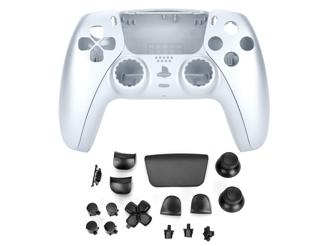 Accesorios De Repuesto Para El Mando De Ps5: Carcasa Y Botones Personalizables En Gris Lima.