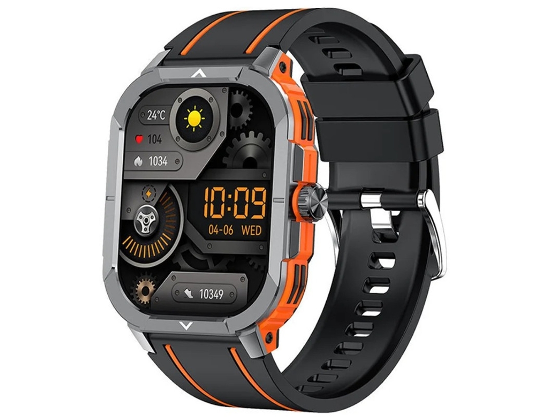 Reloj inteligente con Bluetooth, llamadas, control de voz, para exteriores, para ciclismo, fitness, color naranja, Yizhood
