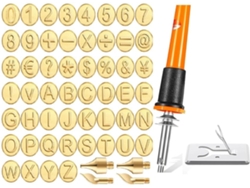 Juego De 56 Brocas Para Leña Con Letras, Símbolos Numéricos Y El Alfabeto.