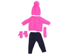 Conjunto De Ropa Para Muñeca Con Suéter, Pantalones, Gorro, Bufanda Y Guantes Para Muñeca De 43 Cm/18 Pulgadas.