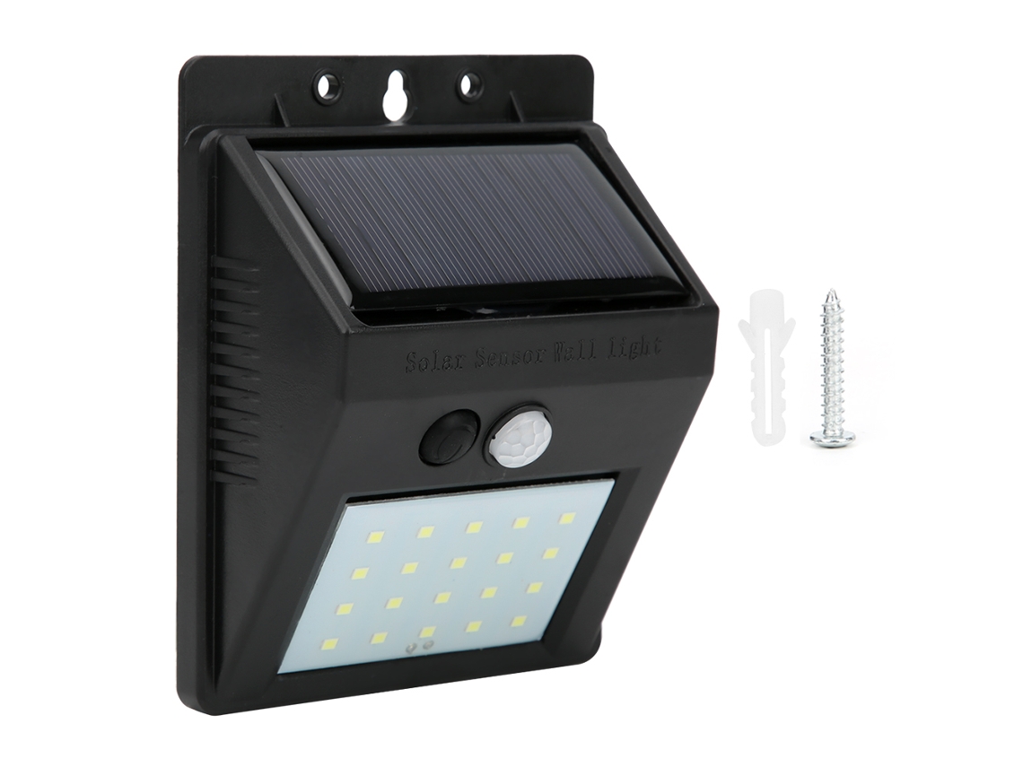 Yncm2026-lámpara Mural Solar Con Sensor 20led Para Jardín, Patio, Pasillos, Entradas Y Seguridad Exterior