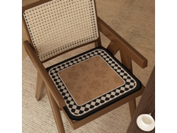 Cojín Antideslizante Para Asiento, Estilo Francés Romántico, Cuadrado, Juego De 2 Piezas 45×45cm (cuadros Blancos Y Negros) Czhhmart